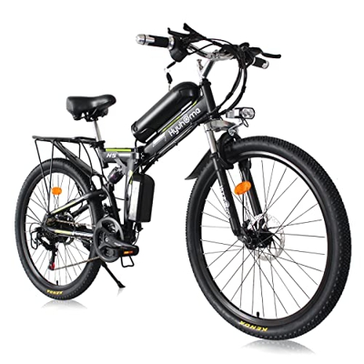 Hyuhome Bicicleta eléctrica plegable para adultos, bicicletas eléctricas plegables para hombres MTB Dirtbike, bicicleta de ciudad eléctrica plegable d