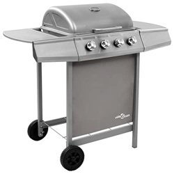 Parrilla de barbacoa de gas con 4 quemadores Plata-Hogar y Jardín Cocina y Comedor Electrodomésticos de Cocina Parrillas al aire libre en oferta