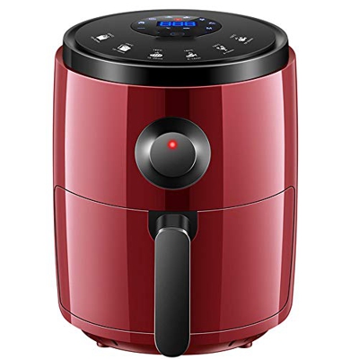 Red 1200W Air Fryer Oil-Free and Non-Stick Coating Used for Barbecue Electric Oven Computer Touch Screen and Automatic Shutdown Function Home Fries Ma