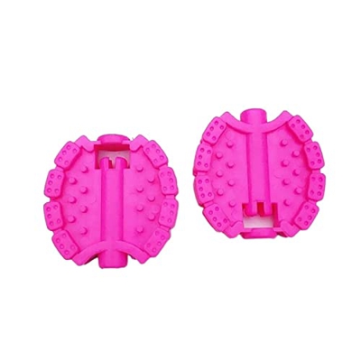 DAIANNA F XiaoY Pedal de reemplazo de 1 par Compatible con Triciclo y Tablero de pie de Bicicleta de Transporte F XiaoY (Color : Pink)