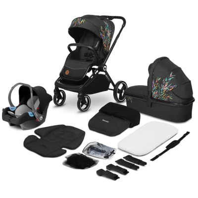 LIONELO Mika cochecito de bebé 3 piezas, coche de bebé 3 en 1, carrito para bebé, carro bebé 3 piezas el conjunto, silla de paseo, capazo y silla de c