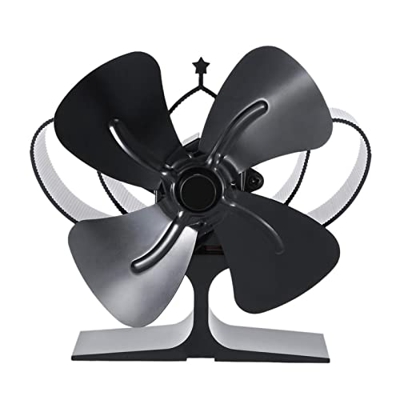 4 Blades Stove Fan Thermal Power Fan Wood Log Burner Fan Efficient Heat Distribution Home Heat Power Mini Stove Fan (Color : Stove Fan)