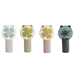 Fan 1pcs Bear Portable Handheld USB Rechargeable Handy Fan Cooler Portable 3 Speed Adjustable Mini Desktop Cooling Fan for Child Outdoor Random Delive en oferta