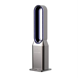 Negative Ion Home Electric Fan Vertical Mechanical bladeless Fan ABS Metal Material Suitable for Living Room Bedroom Study Office etc. características