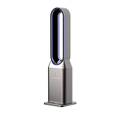 Negative Ion Home Electric Fan Vertical Mechanical bladeless Fan ABS Metal Material Suitable for Living Room Bedroom Study Office etc.