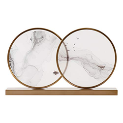 Ink and Wash Landscape Decoration electroplated Frame Metal Base Corrosion-Resistant and Rust-Resistant Used for Office and Living Room Desktop Decora características