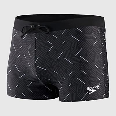 Speedo Valmilton Aquashort de Hombre, Negro/Gris, 30 (ES 75 CM)