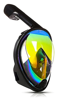 KITZIT Gafas de Buceo máscaras de Buceo con máscara de Snorkel de Cara Completa máscara Anti-Fog máscara de esnorkel de Snorkel mascarilla de Silicona