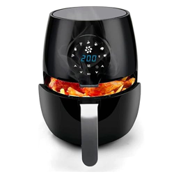 Ourklick Freidora de Aire sin Aceite Digital 5L Pantalla Táctil 1450W Cesta Antiadherente Multifunción Tiempo y Temperatura Regulable Tamaño Grande (N características