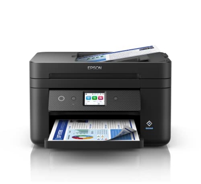 Epson Workforce WF-2960DWF - Impresora Multifunción A4 con Impresión Doble Cara (dúplex), WiFi, Fax, Bandeja Frontal, Pantalla LCD, Escaneado en Nube 