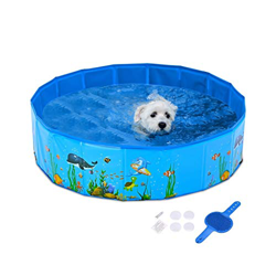 TOMYEUS Piscina Perros Piscina for Perros, Piscina for Perros con Pincel, Piscina for Mascotas Plegable Piscina Bañera Plegable Bañera Piscina for niñ características