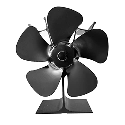 5 Blades Wood Stove Fan Heat Powered Fireplace Fan for BurnerHome Fireplace Fan for Gas Stoves