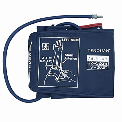 TENQUAN Monitor de presión arterial Manguito extra grande 9"-20.5" (22-52 cm), máquinas de presión arterial Uso doméstico Manguito extra grande con co