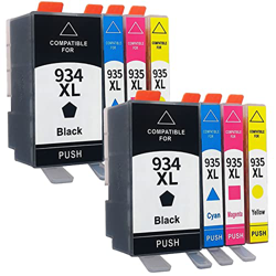 BAQU El Cartucho para HP 934XL 935XL Uso Compatible con OfficeJet Pro 6230 6830, OfficeJet 6812 6835 E-All-in-One Impresoras 2 Pack características