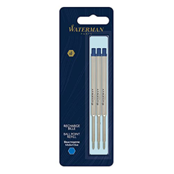 Waterman recambio para bolígrafos | punta mediana con tinta azul | paquete de 3 en oferta
