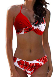 Yutdeng Bikini Mujer 2022 Triangulo Brasileños Push Up Halter Talla Grande Color Establece Tanga Trajes de Baño Bañadores Mujer Natacion en oferta