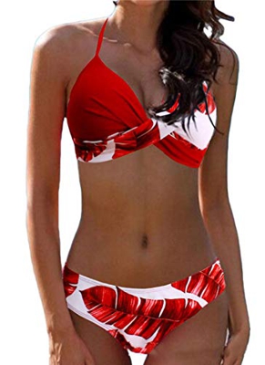 Yutdeng Bikini Mujer 2022 Triangulo Brasileños Push Up Halter Talla Grande Color Establece Tanga Trajes de Baño Bañadores Mujer Natacion