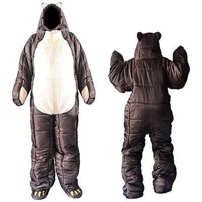 CIYAZA Saco de Dormir para Camping Listo para Vestir Clima Extremo Saco de Dormir cálido/Impermeable/a Prueba de Viento