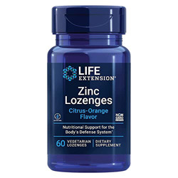 Life Extension,Zinc Lozenges (Pastillas de Zinc), con Sabor a Naranja Cítrica, 60 Pastillas veganas, Probadas en Laboratorio, Sin Gluten, Vegetarianas en oferta