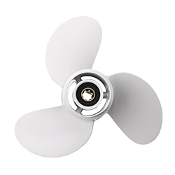 Genggeng Nuevo-6G1-45941-00- EL Compatible con Yamaha 6-8HP 8 1/2 x 8 1/2 Barco Eutboard Propeller Aleación de Aluminio Blanco 7 Spline Dientes R Rota en oferta