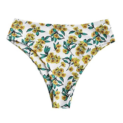 Bikinis Mujer 2022 Push Up Calzoncillos Traje de baño Cintura Pantalones Altos Bikini Bottoms Fruncido Control de Barriga Mujeres Trajes de baño Tanki