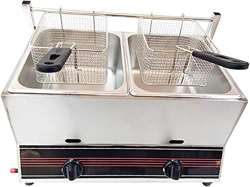 musite Freidora de Gas freidora de 22L de Doble Cilindro, freidora de Gran Capacidad, Material de Acero Inoxidable, Quemador de calefacción por Infrar en oferta