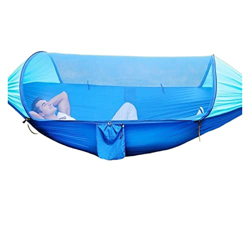 Columpio para 2 Personas con mosquitera Hamaca para Acampar Tela de paracaídas al Aire Libre Cama Colgante portátil Caza Columpio para Dormir (Color : características