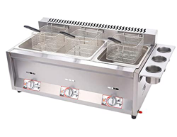musite Freidora de Gas de 18 litros, freidora de Patatas Fritas de Gran Capacidad, freidora LPG de Acero Inoxidable, freidora Profesional con cestas p en oferta