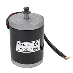 Yunxwd Motor Cepillado de 120 W, MY6812 12 V 120 W Motor de Cepillo pequeño de Alta Velocidad con polea de Correa Scooter eléctrico E Bike Accesorio características