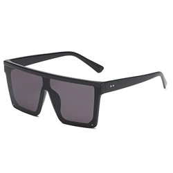 YAMEIZE Gafas de Sol Rectángulo Vintage de- Flat Top Big Size Marco para Mujeres y Hombres Protección UV400 Cuadrado Gafas de Moda para Exteriores Par características