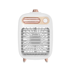 XUnion #99a1ff Ventilador portátil de aire acondicionado Fanmini silencioso USB escritorio Fanevapoair enfriador con 3 velocidades fuerte viento, Blan características