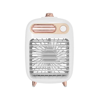 XUnion #99a1ff Ventilador portátil de aire acondicionado Fanmini silencioso USB escritorio Fanevapoair enfriador con 3 velocidades fuerte viento, Blan