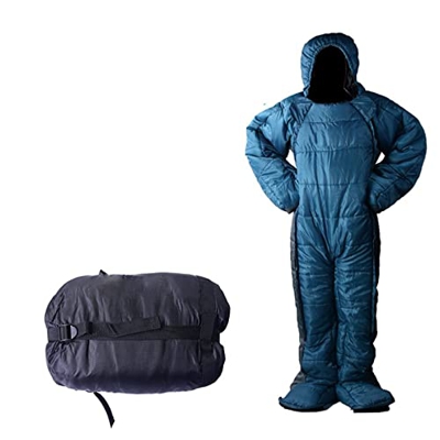 CIYAZA Saco de Dormir humanoide, cálido Traje de Dormir Impermeable a Prueba de Viento para Acampar, Caminar y al Aire Libre, Saco de Dormir (M)