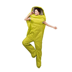 CIYAZA Saco de Dormir humanoide, Traje portátil con Forma de Cuerpo Completo, Bolsa cómoda para Viajar, Acampar, Viajar, Sacos de Dormir (Amarillo) en oferta