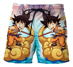 WANHONGYUE Anime Dragon Ball Z Goku Trajes de Baño Shorts de Playa Hombre 3D Imprimir Pantalones Corto Beach Board Shorts Swim Trunks 1121/28 L características