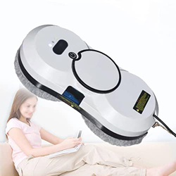 USGitke Robot Limpiador De Ventanas,automático Aspirador Robot Limpiacristales Inteligente con Succión Fuerte,Interior Exterior-White en oferta