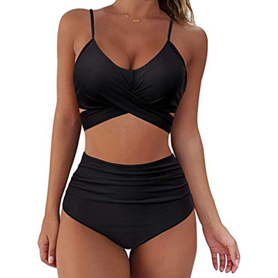 riou Bikinis Mujer 2022 Push Up Tanga Vintage Ropa de playa de Dos Piezas para Mujer brasileños BañAdores Acolchado Bra Tops de Bikini Viajes La Natac