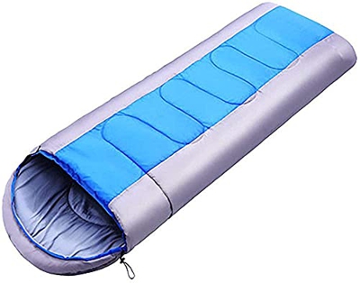 CIYAZA Saco de Dormir para Acampar Clima cálido y Fresco Otoño Ligero Impermeable (Azul)