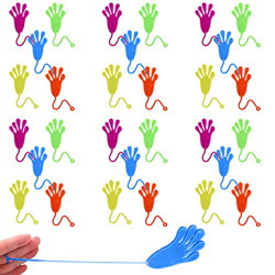 ZOCONE 30 PCS Manos Locas Pegajosas Grandes Colorido, Juguete de Mano Pegajoso Niños Mano Pegajosa Elástica, Relleno de Piñatas de Cumpleaños, Manos P en oferta