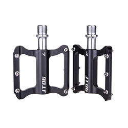 Guangcailun Paquete de 2 pedales de bicicleta, accesorios de ciclismo antideslizantes, reparación de pedales de plataforma, Negro características