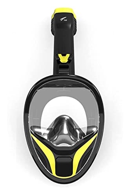 KITZIT Gafas de Buceo máscaras de Buceo Plegable Engranaje de Snorkel de Snorkel Plegable (Color : Yellow, Size : L-XL)