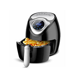 Compact Electric Air Fryer + Oven Cooker with Temperature Control Non-Stick Fry Basket Auto Shut Off Feature 1300-Watt 2.6L Black características