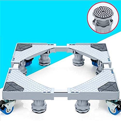 Furniture Multi-Functional 4 Foots 8 Wheels Movable Base with Size Adjustable for Washing Machine and Refrigerator