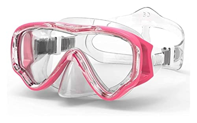 KITZIT Gafas de Buceo máscaras de Buceo Submarino Buceo con Buceo y Snorkel Gafas Anti-Fog de Buceo natación fácil y respiración for niños niños (Colo