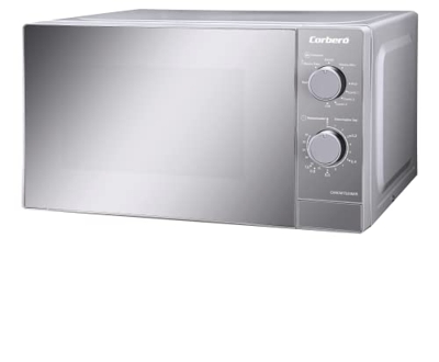 Corberó CMICM7020MIR Microondas de Libre Instalación Cap. 20 Litros, Color Espejo Frontal, Potencia 700 W, Grill, Descongelar, 9 Niv. Potencia, Contro