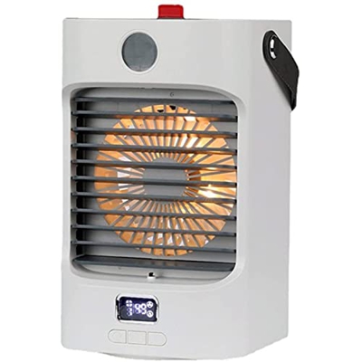 Portable USB Air Conditioner Fan Mini Personal Air Cooler Cooling Fan with 3 Speeds 7 Colors 120° Automatic Head Shaking Quiet Desktop Small Misting F