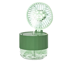 #A52Q7t Misting Mini ventilador portátil personalizado Cool-Ing humidificador ventilador silencioso USB o recargable adecuado para el hogar O, Verde#a en oferta