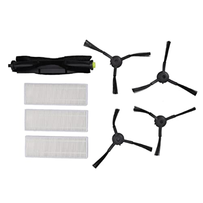 Zerodis Accesorios para Aspiradoras Robóticas Piezas de Repuesto Piezas de Repuesto para Barredoras Durables con Paños para Trapear Y Cepillo Lateral 
