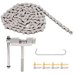 HEEPDD Accesorios de Juego de Herramientas de Acero Inoxidable, Juego de Cadena de Bicicleta, Accesorios de Bicicleta Juego de Cadena de Bicicleta Ple precio