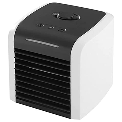 Portable USB Air Conditioner Fan Personal Air Cooler Fan with 2Speed and 7 Colors Night Light Small Humidifier Air Cooler Desk Table Fan for Home Offi